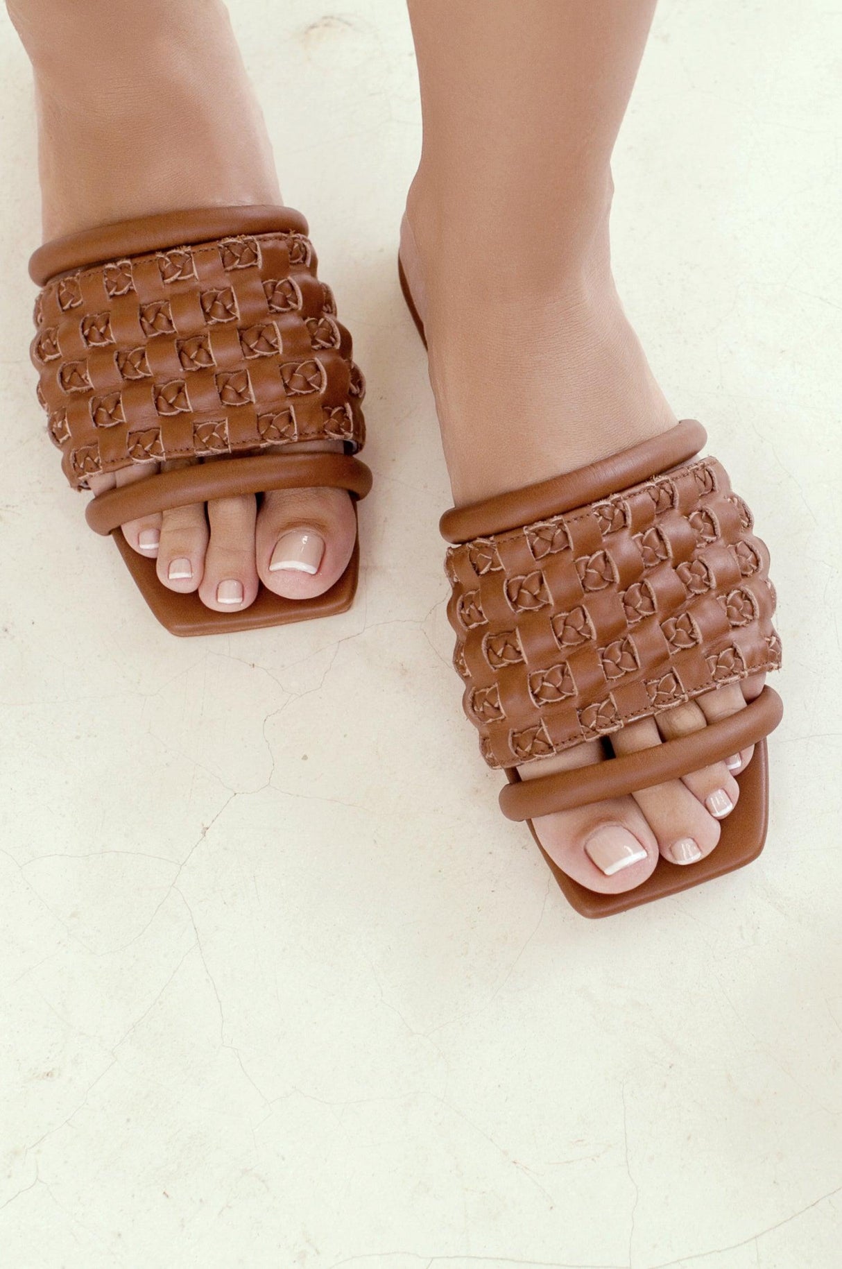 Majorca Leather Slides by ELF - Vysn