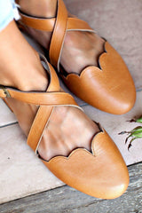 Mangrove Leather Flats by ELF - Vysn