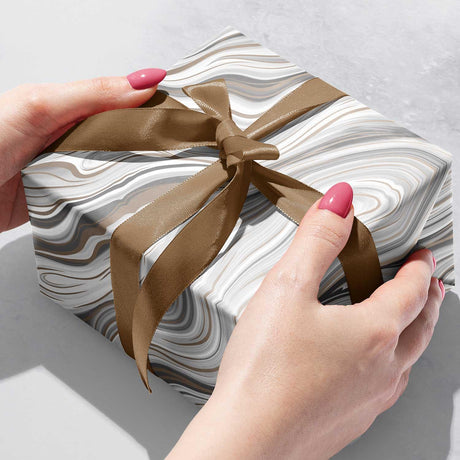 Marbleized Silver Gift Wrap by Present Paper - Vysn