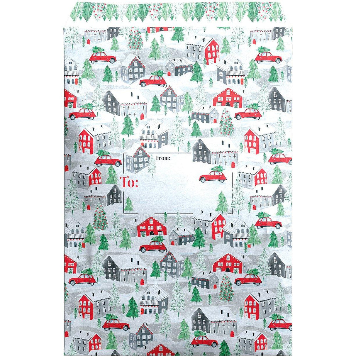 Medium Christmas Printed Padded Mailing Envelopes, Home Town by Present Paper - Vysn