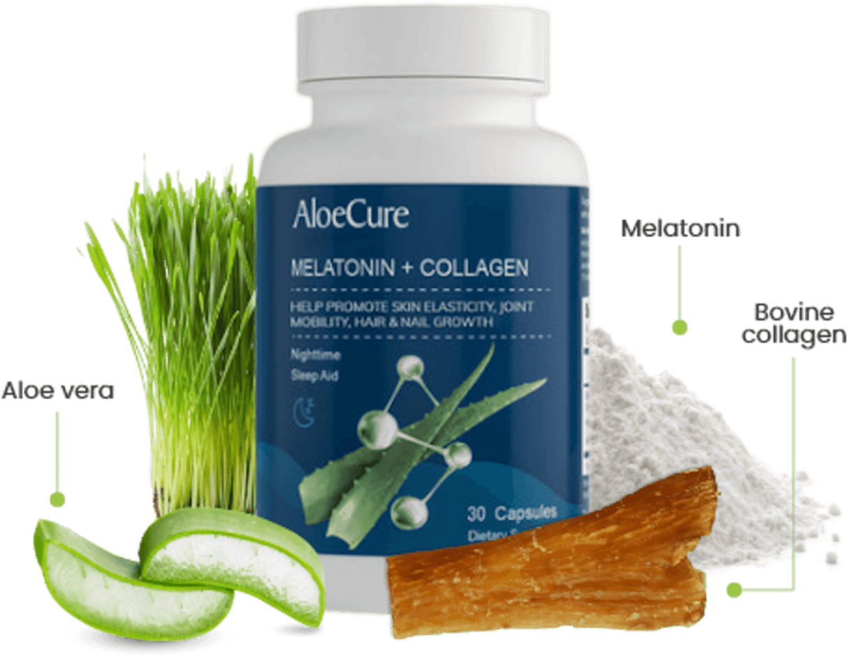 Melatonin + Collagen Sleep Support by AloeCure - Vysn