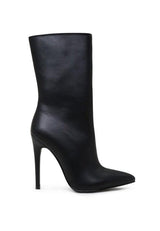 Micah Pointed Stiletto High Ankle Boots by Blak Wardrob - Vysn