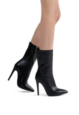 Micah Pointed Stiletto High Ankle Boots by Blak Wardrob - Vysn