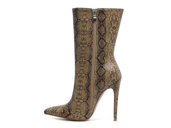 Micah Pointed Stiletto High Ankle Boots by Blak Wardrob - Vysn