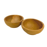 MINI TEAK SHELL BOWLS (Set of 2) by POPPY + SAGE - Vysn