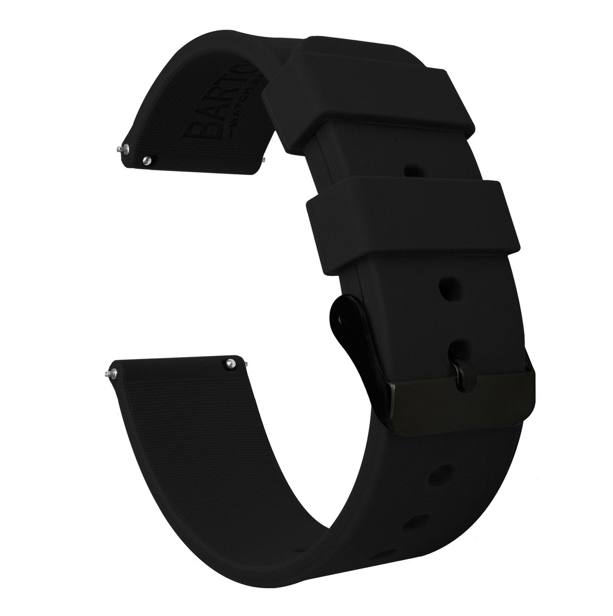 Mobvoi TicWatch | Silicone | Black by Barton Watch Bands - Vysn