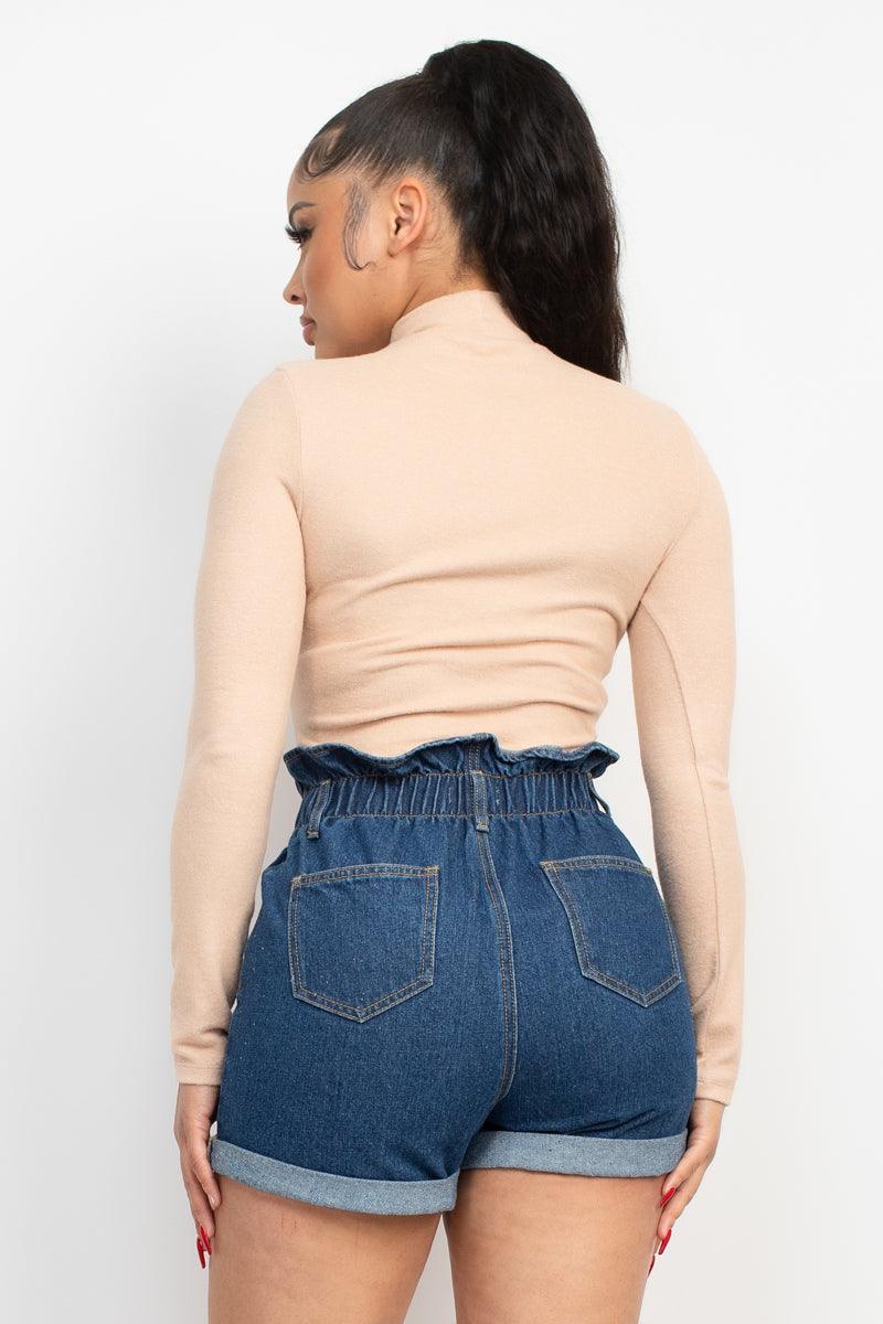 Mock Neck Long Sleeve Top - VYSN