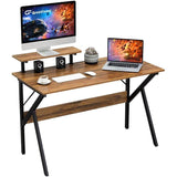 Modern Design Computer Desk with Monitor Shelf 47" by Plugsus Home Furniture - Vysn