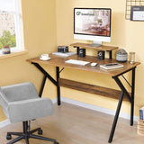 Modern Design Computer Desk with Monitor Shelf 47" by Plugsus Home Furniture - Vysn