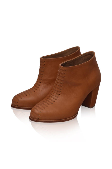 Monte Carlo Leather Booties by ELF - Vysn