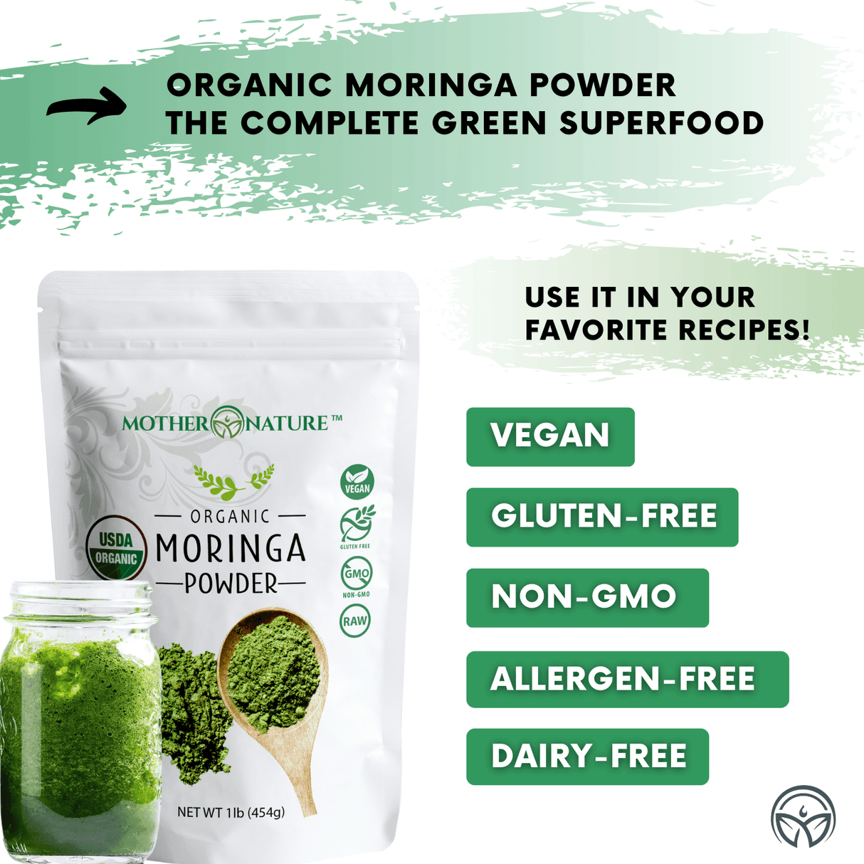 Moringa Powder by Mother Nature Organics - Vysn