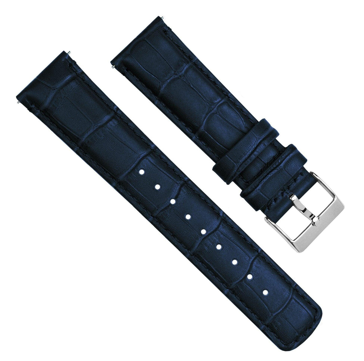 Moto 360 Gen2 | Navy Blue Alligator Grain Leather by Barton Watch Bands - Vysn