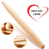 Mr. Woodware - French Wooden Rolling Pin 18″ x 1.55″ for Baking Pizza Pastry Dough, Pie Crust & Cookie by Mr. Woodware - Vysn