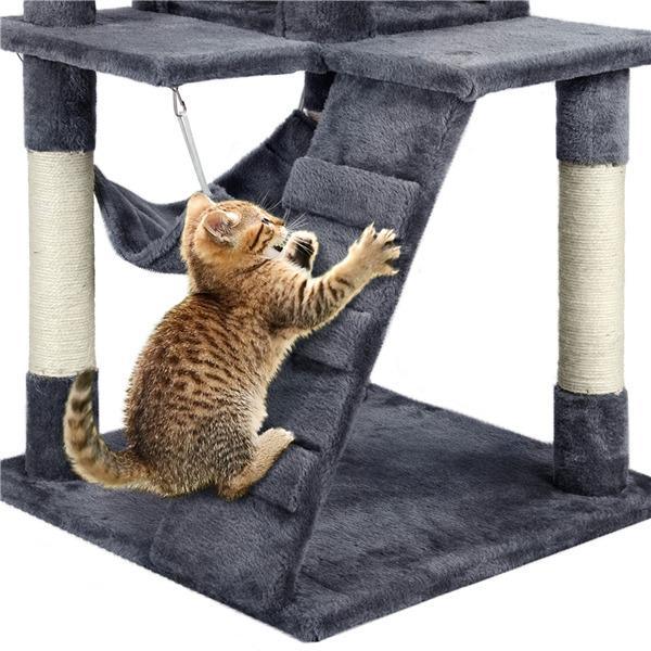 Multilevel Cat Tree Scratcher Furniture Cat Tower by Quality Home Distribution - Vysn