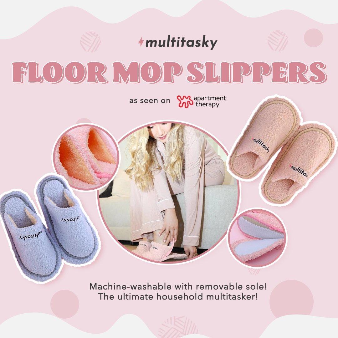 Multitasking Floor Mop Slippers with Removable Sole by Multitasky - Vysn