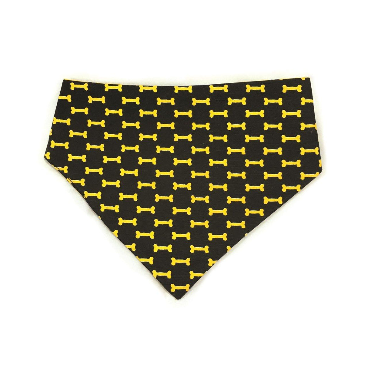 Mustard Yellow & Black Reversible Dog Bandana by Uptown Pups - Vysn