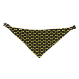 Mustard Yellow & Black Reversible Dog Bandana by Uptown Pups - Vysn