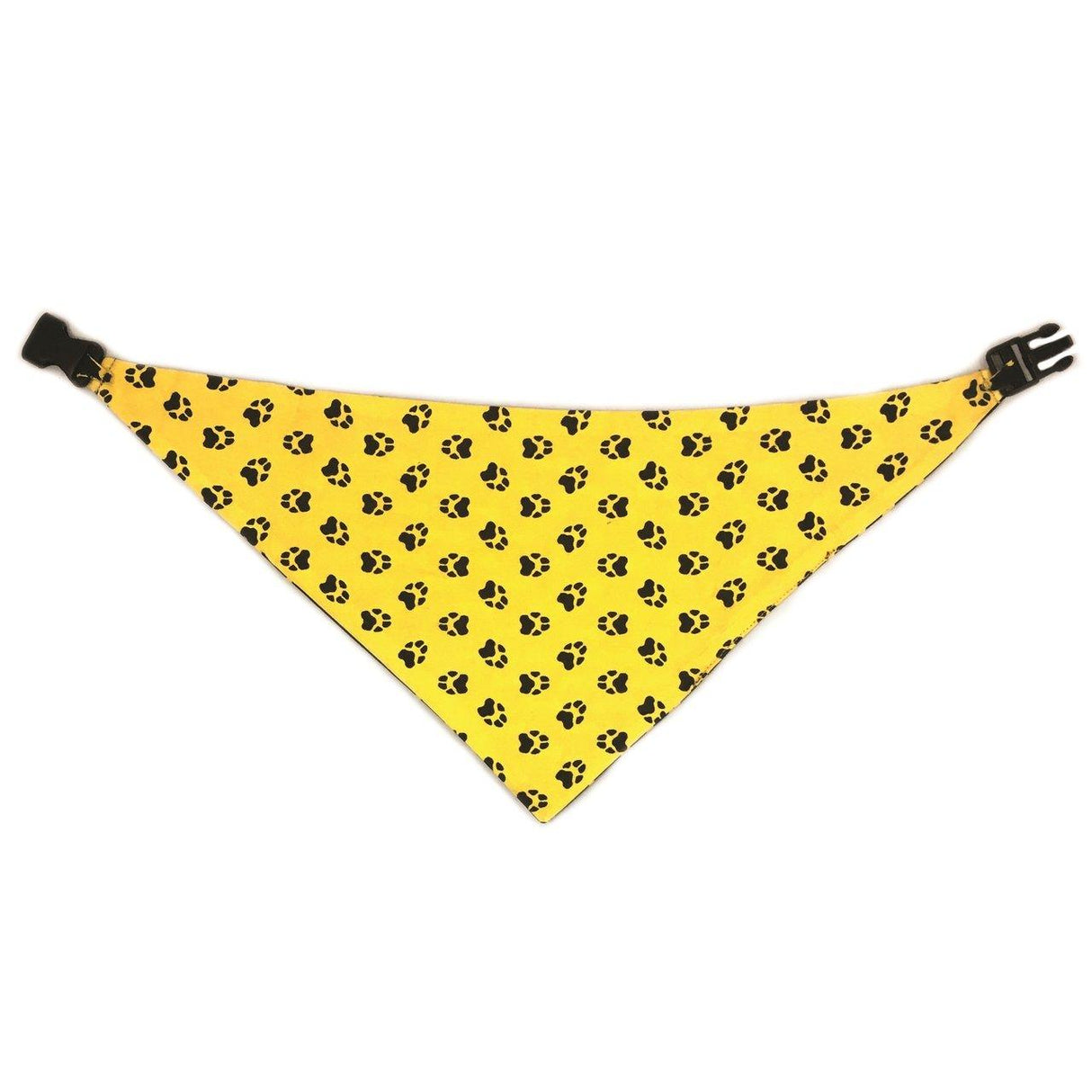 Mustard Yellow & Black Reversible Dog Bandana by Uptown Pups - Vysn