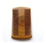 Natural Green Sandalwood Peach Wood Anti Static Pocket Hair Beard Handmade Comb by Plugsus Home Furniture - Vysn