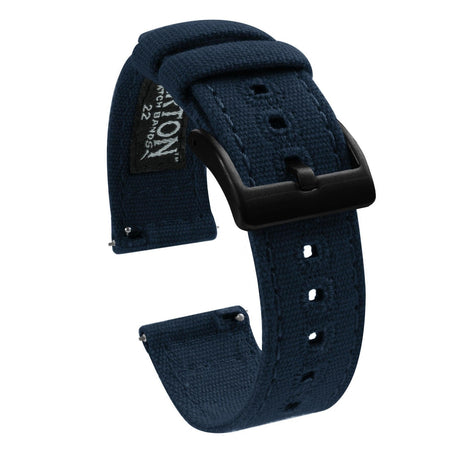 Navy Blue | Crafted Canvas by Barton Watch Bands - Vysn