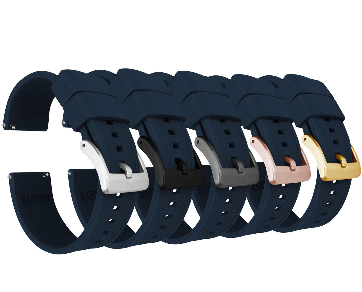 Navy Blue | Elite Silicone by Barton Watch Bands - Vysn