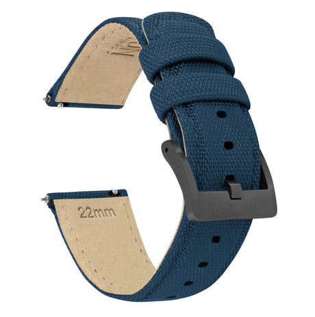 Navy Blue | Sailcloth Quick Release by Barton Watch Bands - Vysn