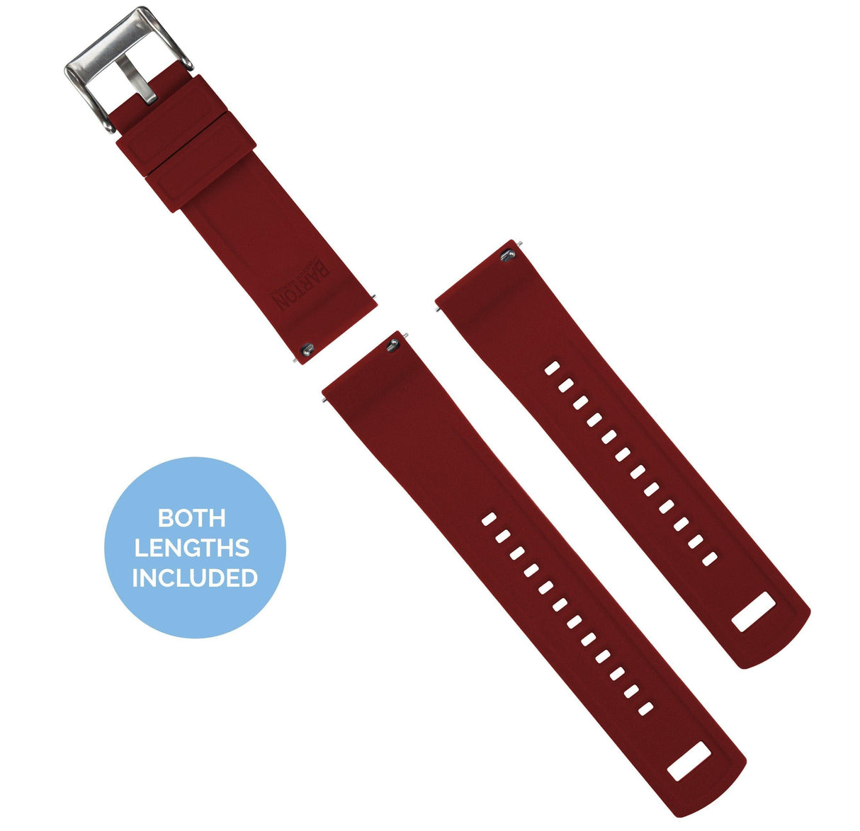 Navy Blue Top / Crimson Red Bottom | Elite Silicone by Barton Watch Bands - Vysn