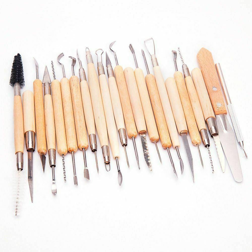 NEW 22PCS Pottery Clay Sculpture Sculpting Carving Modelling Ceramic Hobby Tools by Plugsus Home Furniture - Vysn