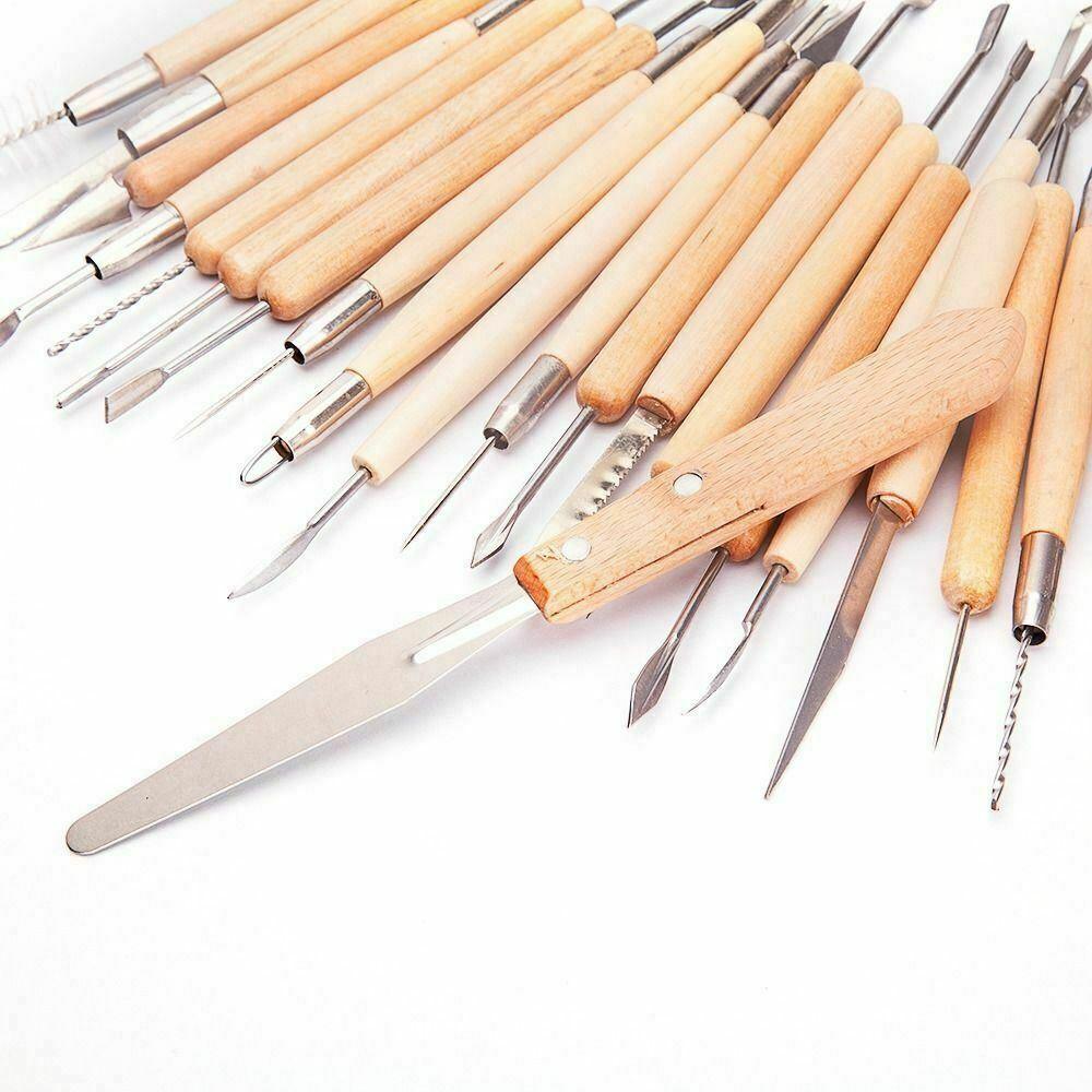 NEW 22PCS Pottery Clay Sculpture Sculpting Carving Modelling Ceramic Hobby Tools by Plugsus Home Furniture - Vysn