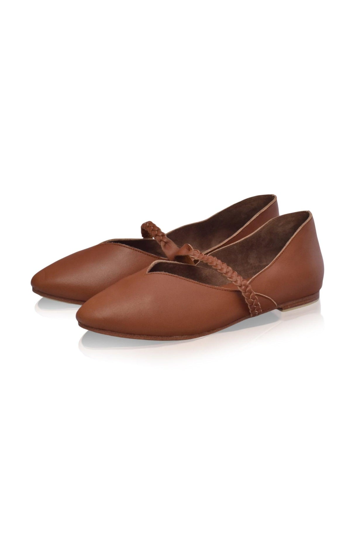 New Love Leather Ballet Flats by ELF - Vysn