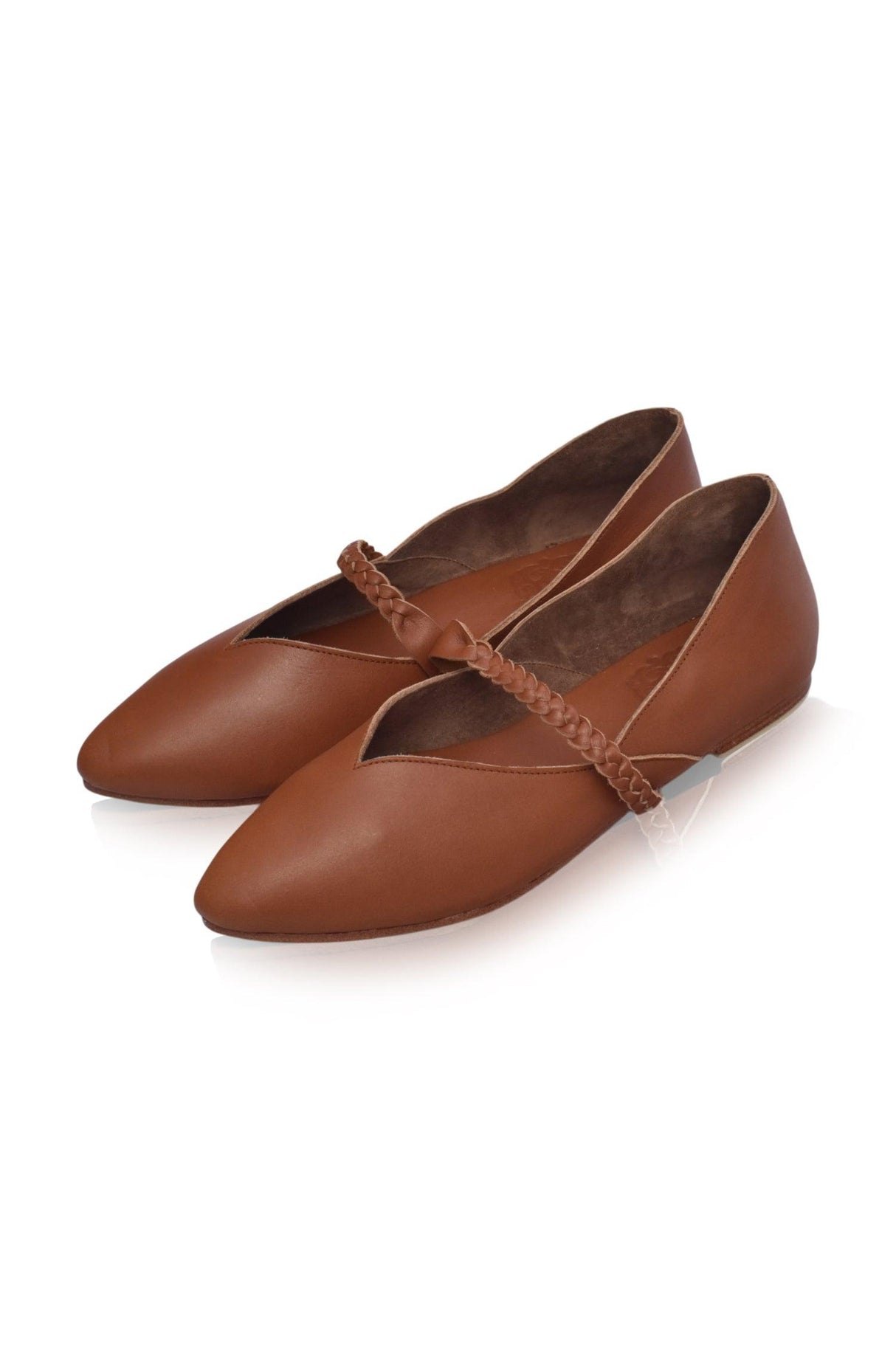 New Love Leather Ballet Flats by ELF - Vysn