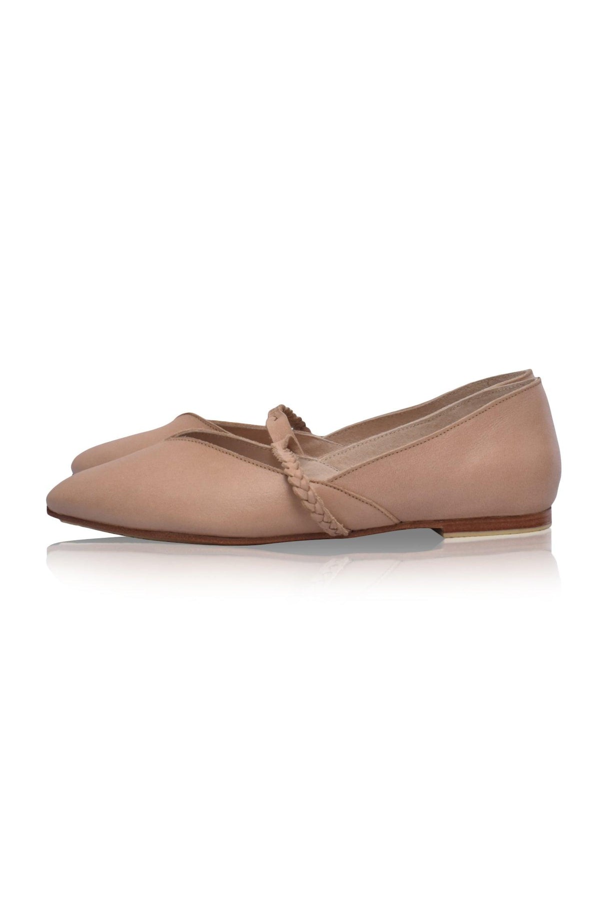 New Love Leather Ballet Flats by ELF - Vysn