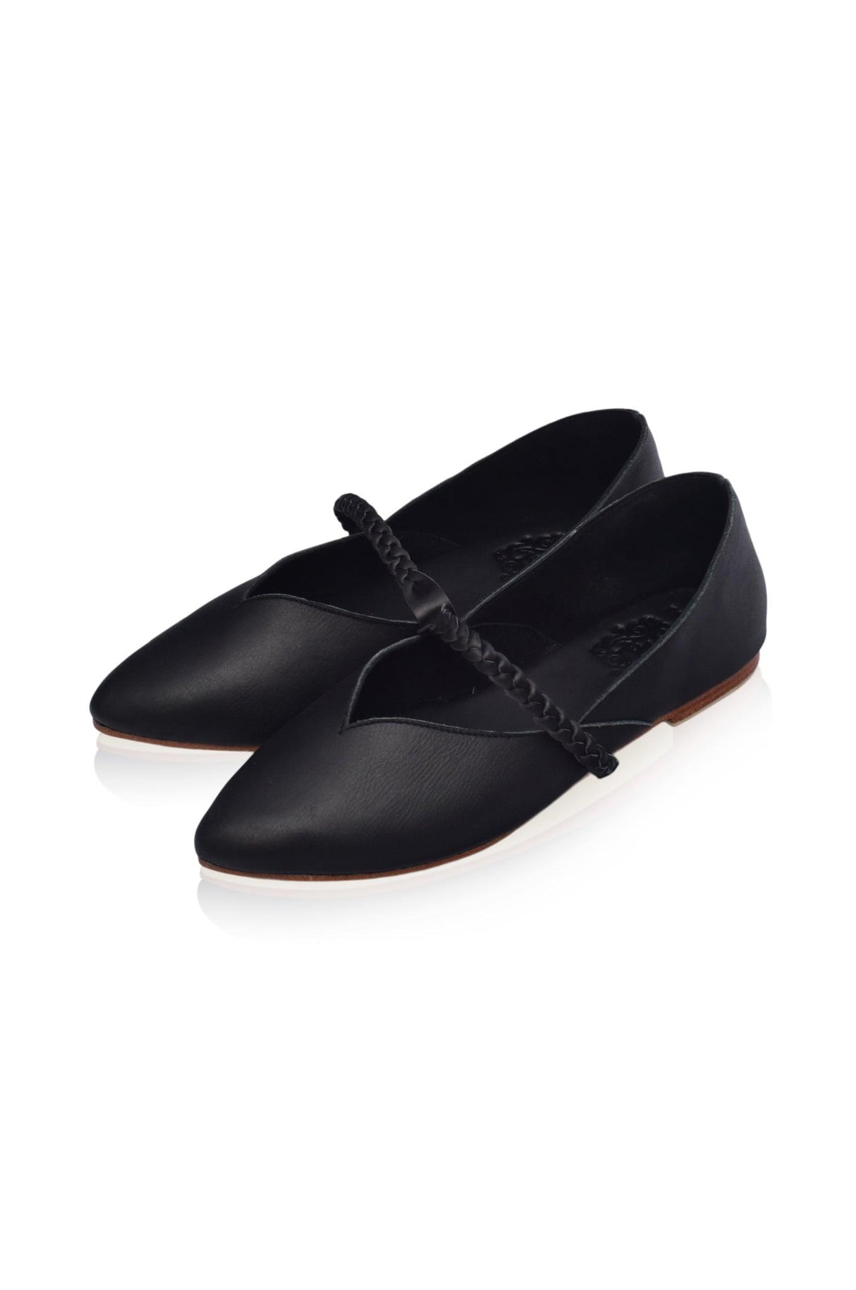 New Love Leather Ballet Flats by ELF - Vysn