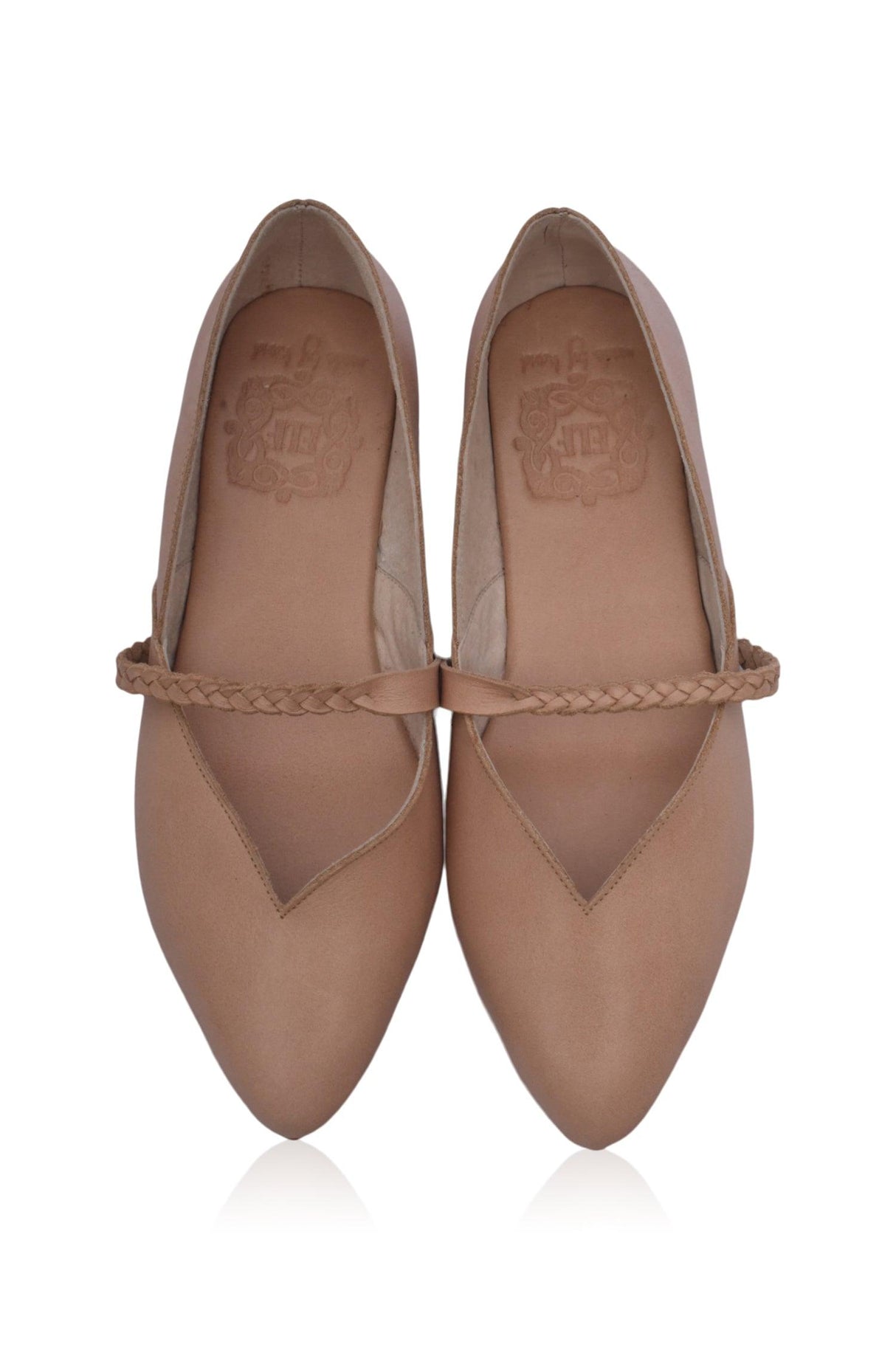 New Love Leather Ballet Flats by ELF - Vysn