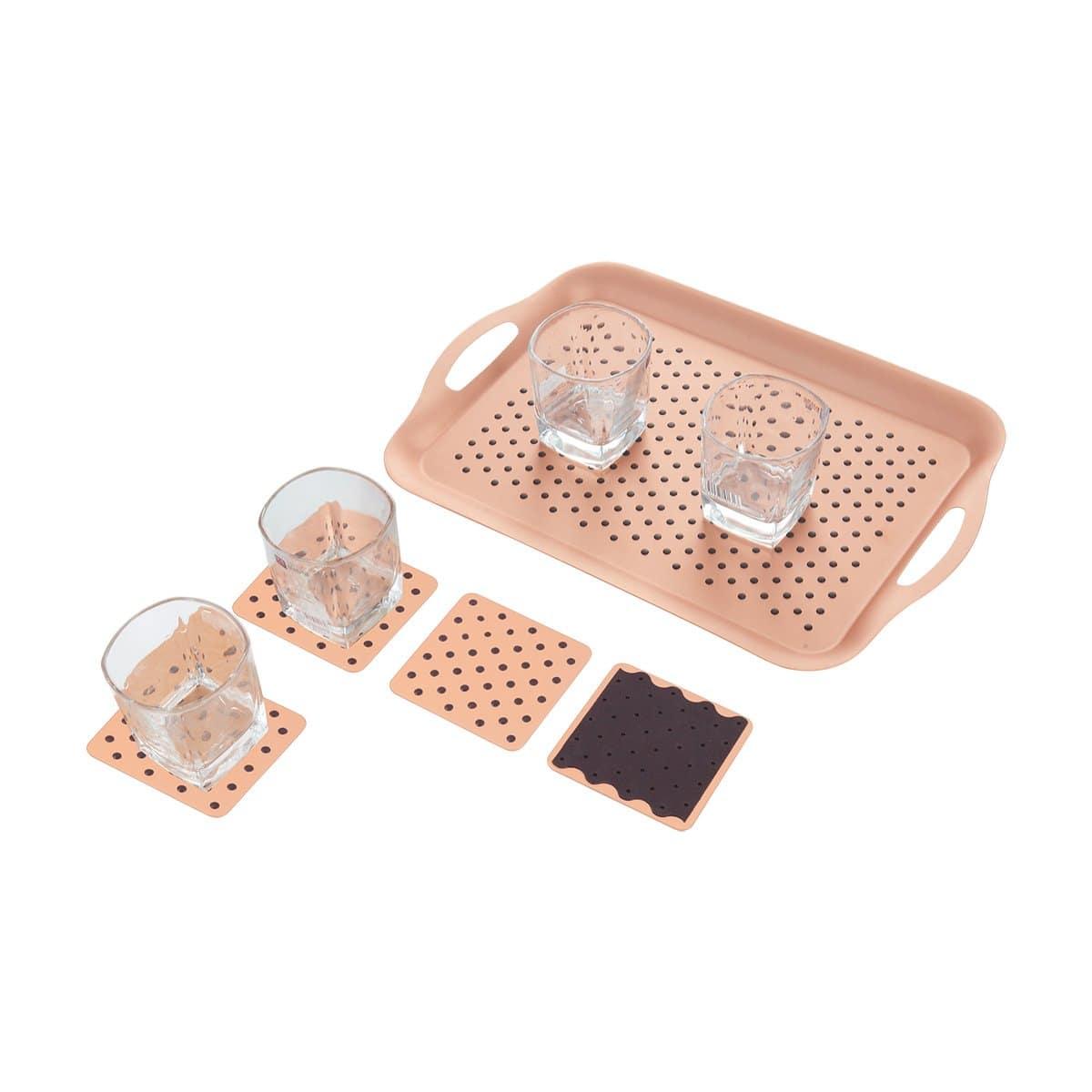 Non-slip tech tray & coasters set COPPER by Peterson Housewares & Artwares - Vysn