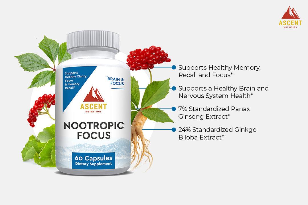 Nootropic Focus by Ascent Nutrition - Vysn