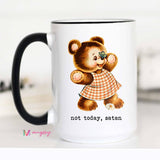 Not Today Satan Teddy Mug (PREORDER) by Sweetees - Vysn