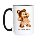 Not Today Satan Teddy Mug (PREORDER) by Sweetees - Vysn