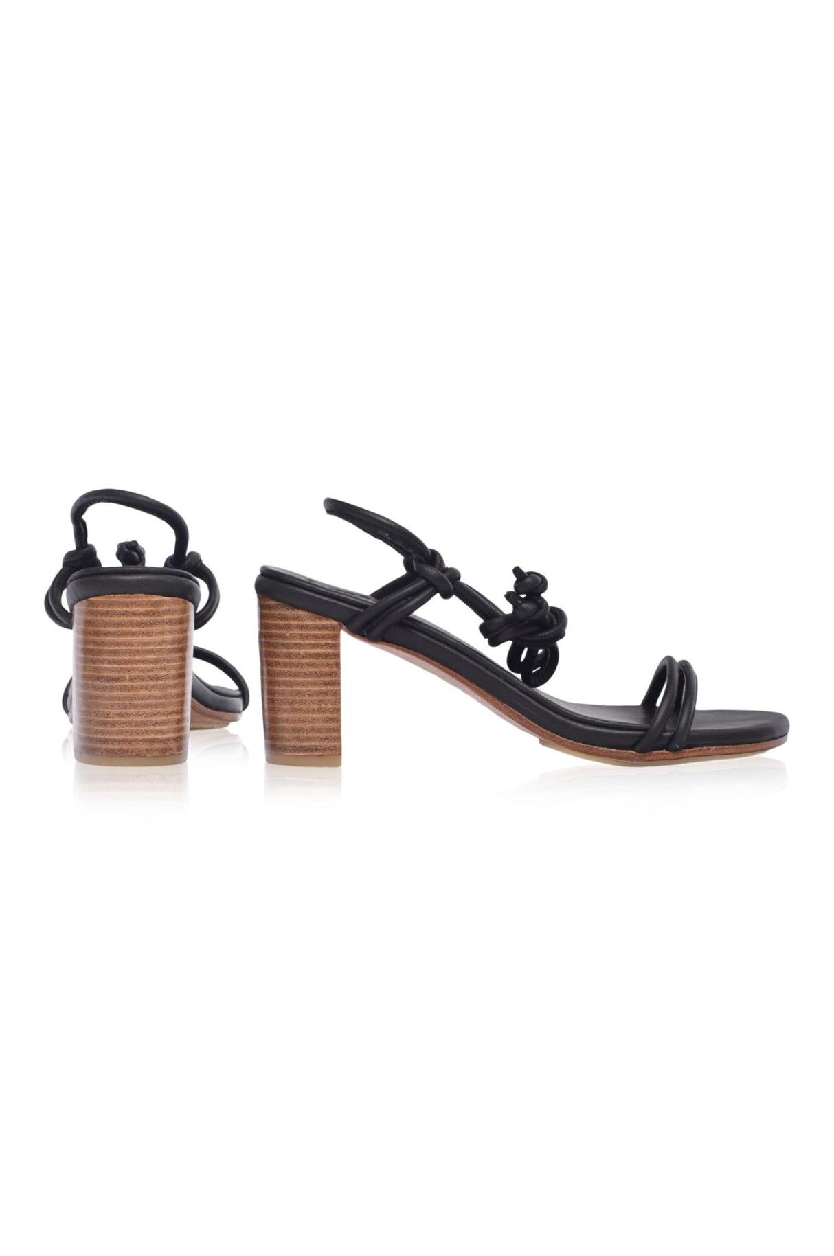 Ophelia Block Heel Wrap Sandals by ELF - Vysn