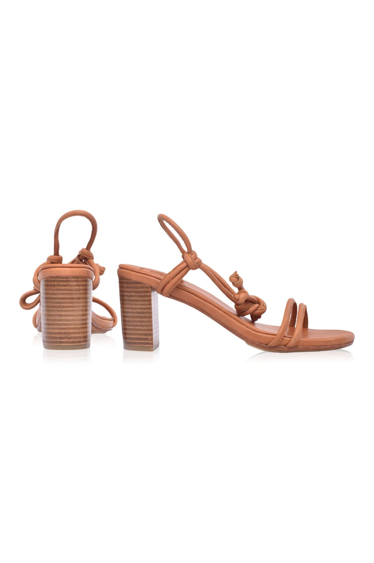 Ophelia Block Heel Wrap Sandals by ELF - Vysn