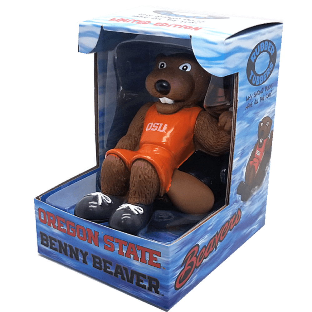 Oregon State - Beavers - Benny Beaver - Premium Bath Toy Collectible by Rubber Tubbers - Vysn