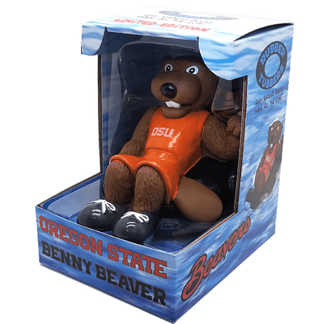 Oregon State - Beavers - Benny Beaver - Premium Bath Toy Collectible by Rubber Tubbers - Vysn