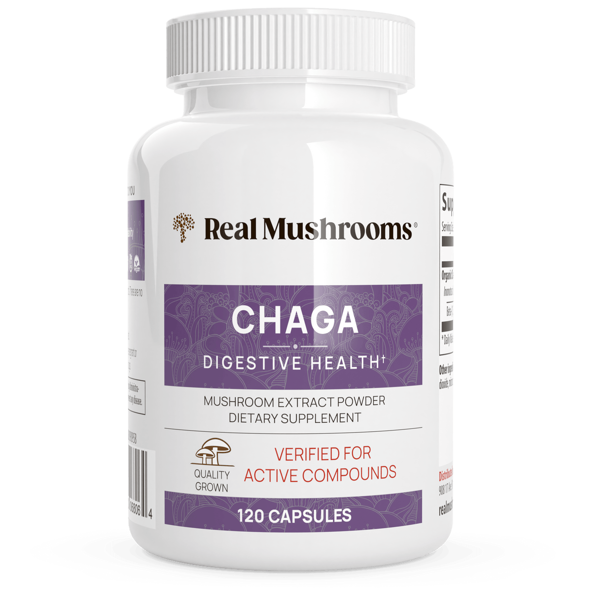 Organic Chaga Extract Capsules by Real Mushrooms - Vysn