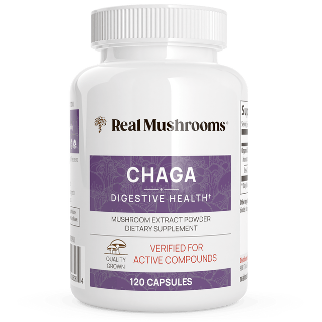 Organic Chaga Extract Capsules by Real Mushrooms - Vysn