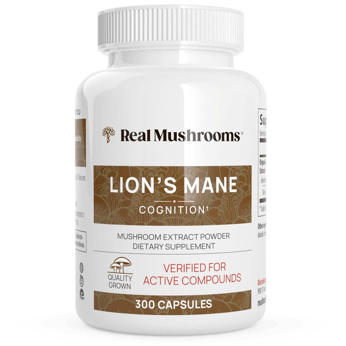 Organic Lions Mane Extract Capsules by Real Mushrooms - Vysn