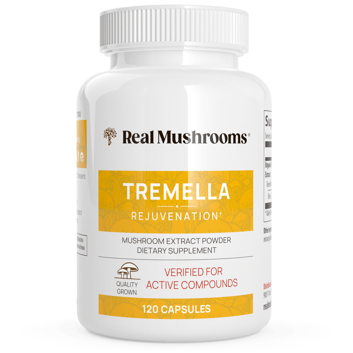 Organic Tremella Extract Capsules by Real Mushrooms - Vysn