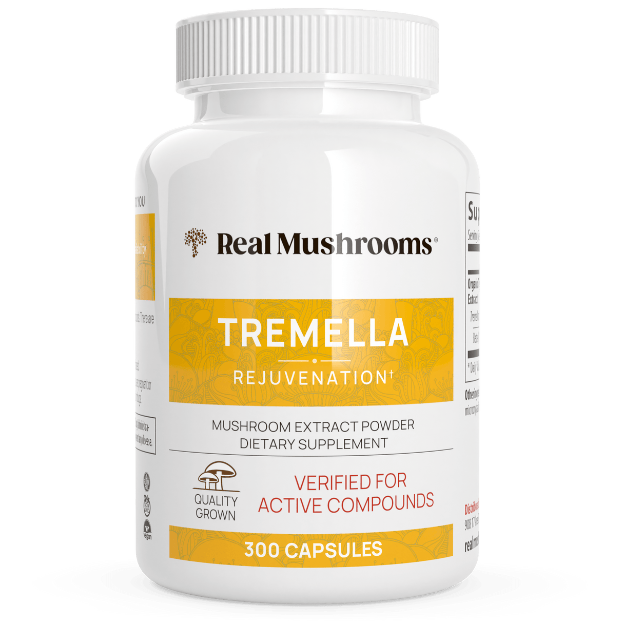 Organic Tremella Extract Capsules by Real Mushrooms - Vysn