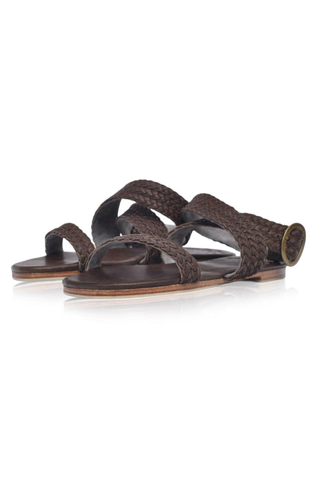 Orra Greek Leather Sandals by ELF - Vysn