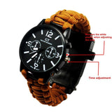 Outdoor Multi function Camping Survival Watch Bracelet Tools With LED Light by VistaShops - Vysn