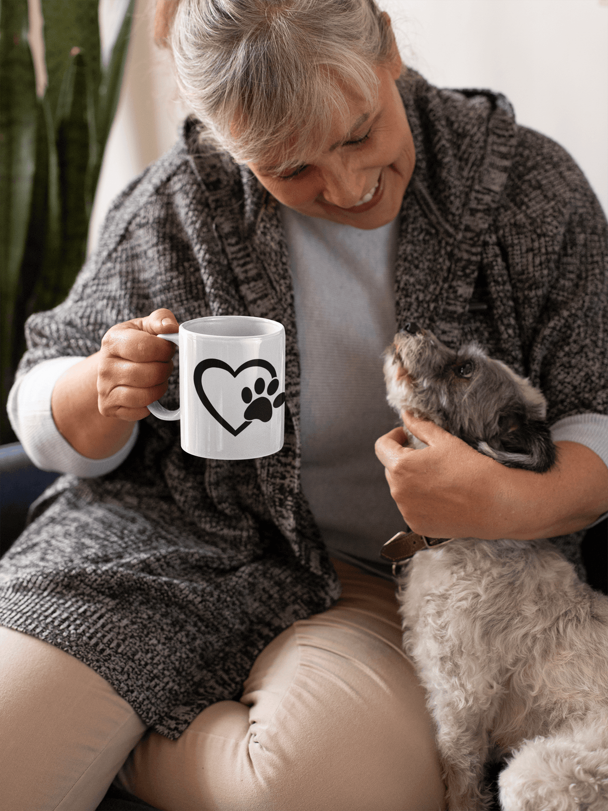 Paw Heart Dog Mom Mug by WinsterCreations™ Official Store - Vysn